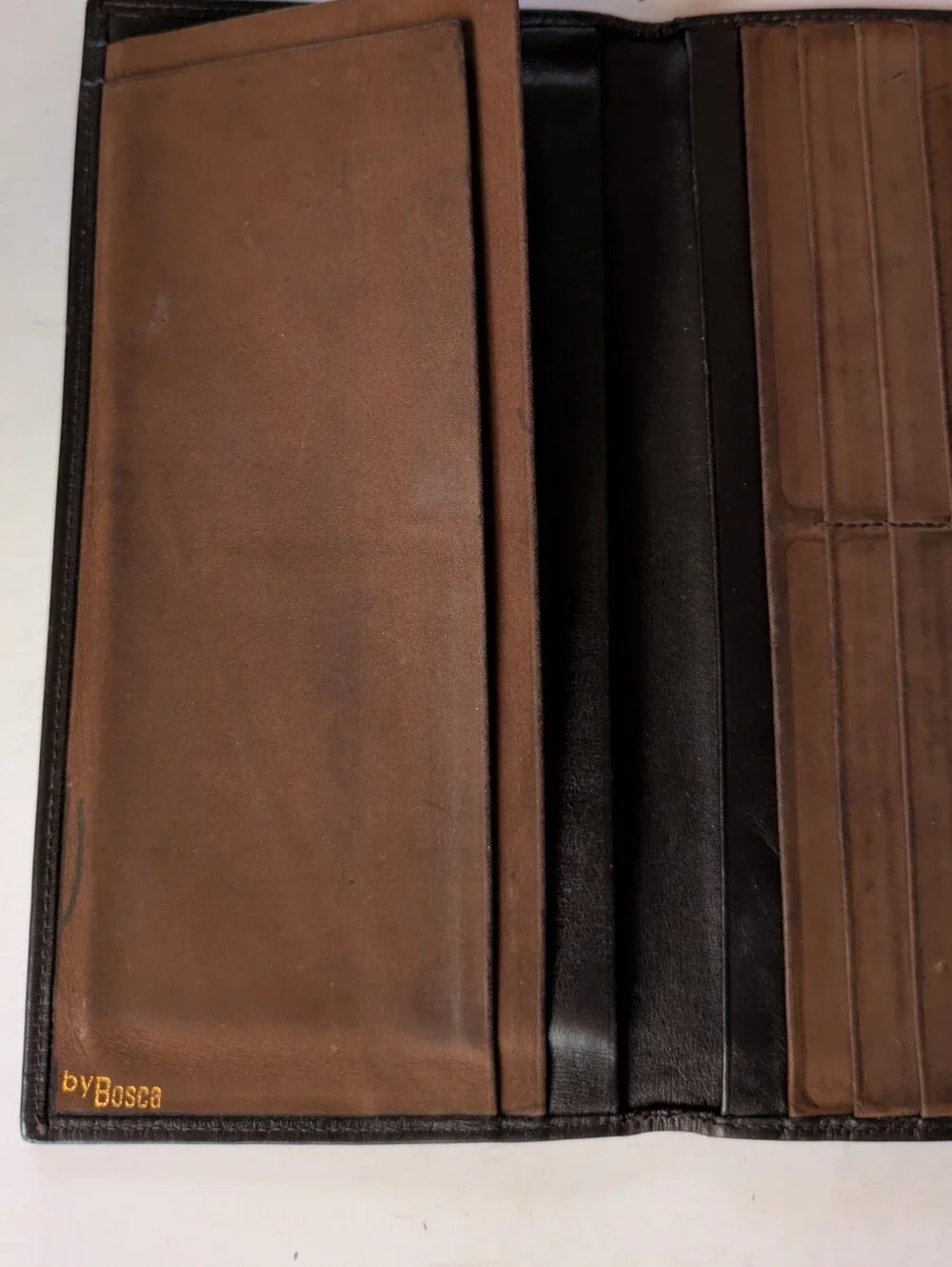 Bosca Brown Leather Wallet Long